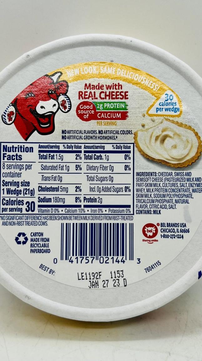 The Laughing Cow White Cheddar 170g.