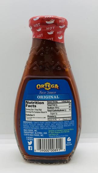 Ortega Taco Sauce Hot 226g.