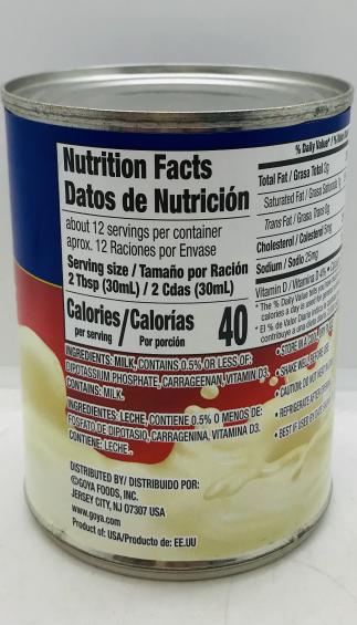 Goya Evaporated Milk 354mL.