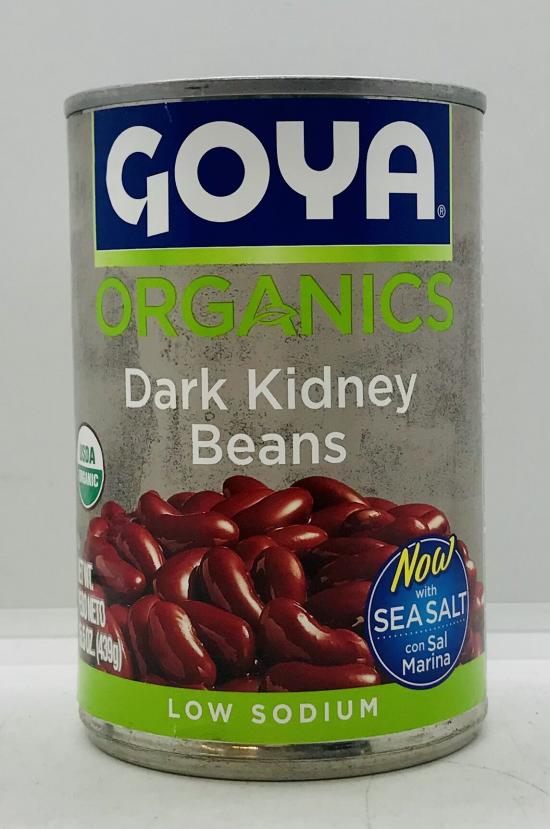 Goya Organics Dark Kidney Beans 439g.