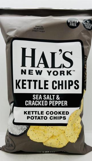 Hal's Sea Salt & Cracked Pepper Chips 141g.