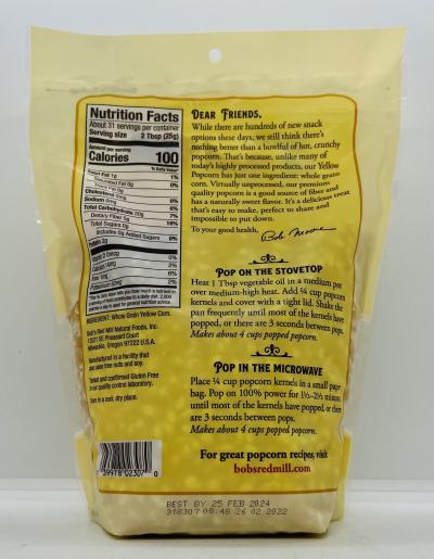 Bob's Red Mill Yellow Popcorn 850g.