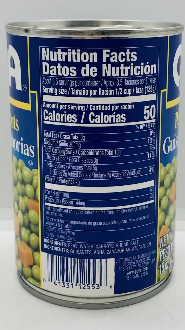 Goya Peas And Carrots 425g.