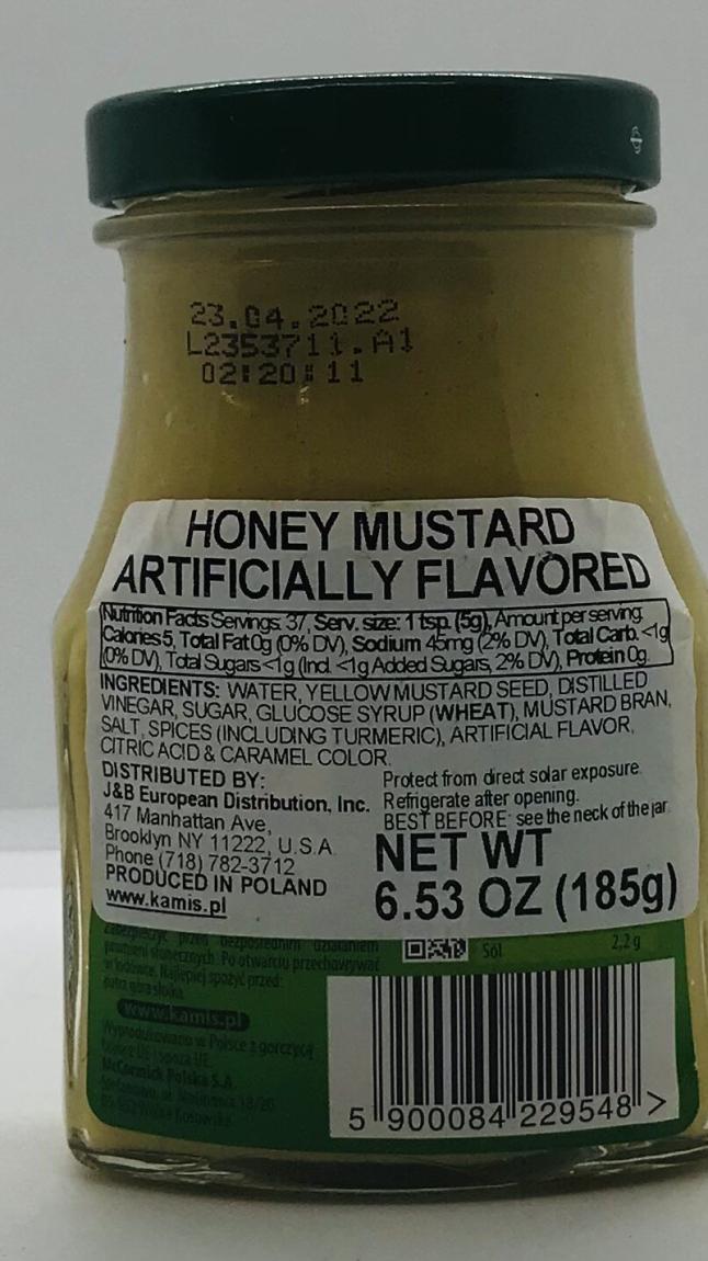 Kamis Honey Mustard Artificially Flavored 185g