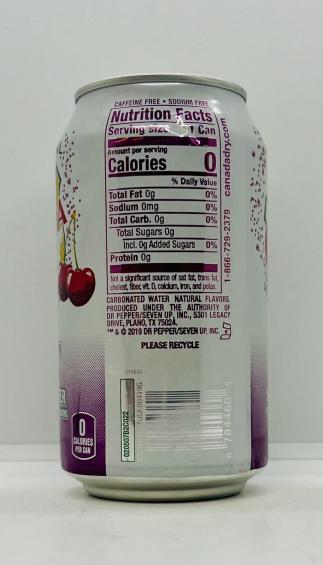 Canada Dry Black Cherry Seltzer Water 355Ml