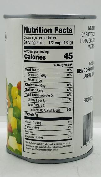 Nemco Mixed Vegetables 425g.