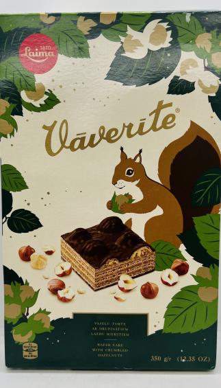 Vaverite Wafer Cake w. Crumbled Hazelnuts 350g.