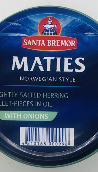 Santa Bremor Maties with onions 260g