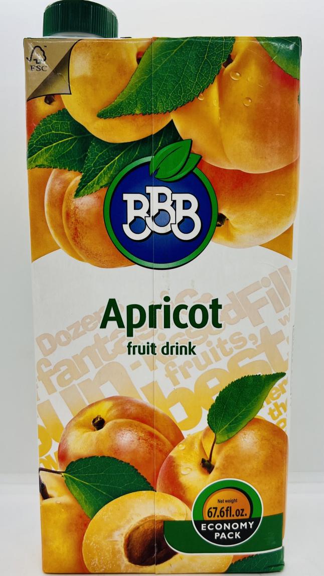 BBB Apricot Fruit Drink 2L.