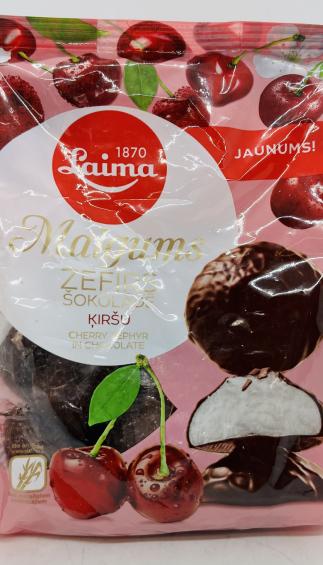 Laima Maigums Cherry Zefir in Chocolate 200g.