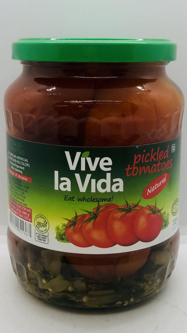 Vive la Vida Pickled Tomatoes 720mL.