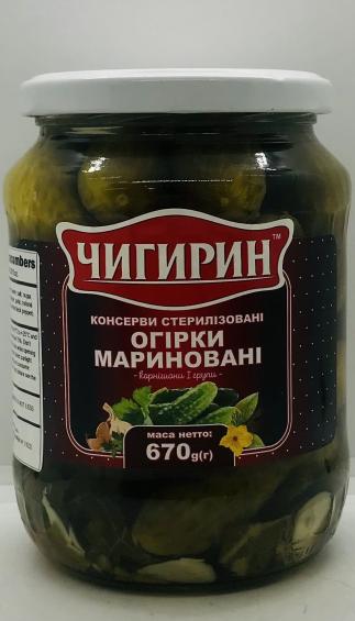 Chigirin Cucumbers 670g.