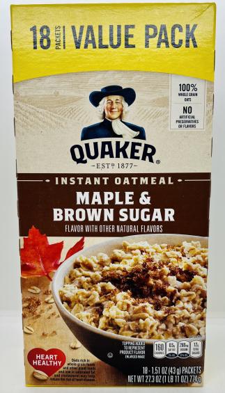 Quaker Maple & Brown Sugar 774g.