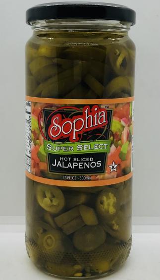 Sophia Hot Jalapenos 500ml.