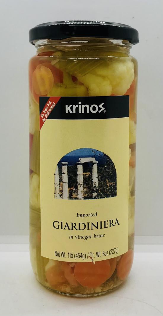 Krinos Giardiniera in Vinegar Brine 454g.