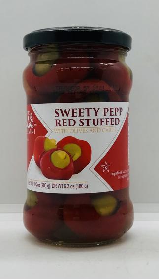 Belevini Sweety Pepper Red Stuffed w. Olives 290g.