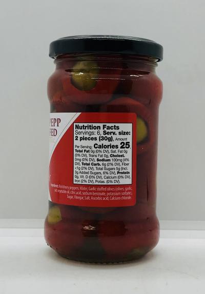 Belevini Sweety Pepper Red Stuffed w. Olives 290g.