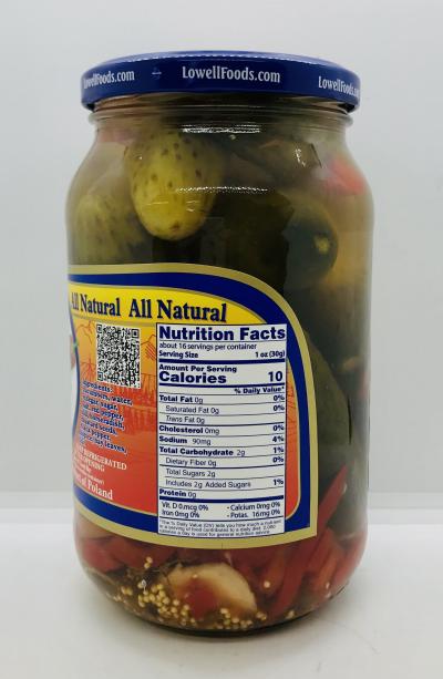 Lowell Polish Pickles Hot Peppers 890g.