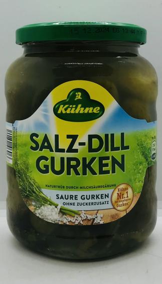 Kuhne Salz-Dill Gurken 650g.