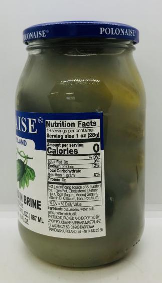 Polonaise Cucumbers in Brine 887ml.