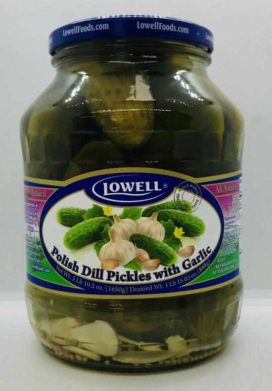 Lowell Polish Pickles w. Garlic 1650g.