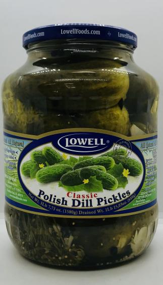 Lowell Classic Polish Dill Pickles 1580g.