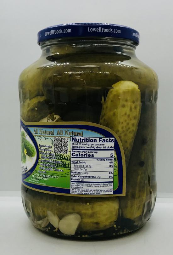 Lowell Classic Polish Dill Pickles 1580g.