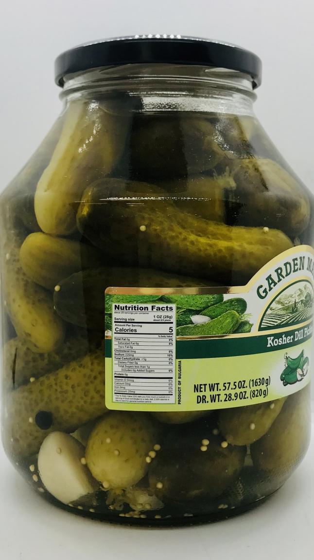 Garden Made Kosher Dill Pickles 1630g.