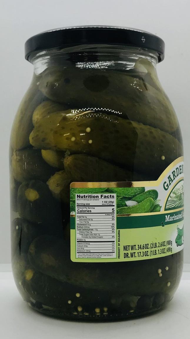 Garden Made Marinated Cucumbers 980g.