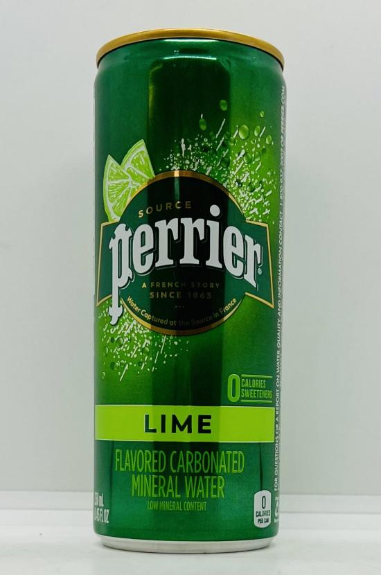 Perrier Lime Carbonated Mineral Water 250mL.