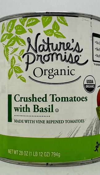 Nature's Promise Crushed Tomatoes w. Basil 794g.