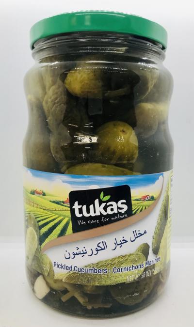 Tukas Pickled Cucumbers Cornichons 1650g.