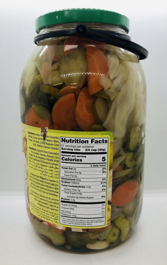 Tukas Mixed Pickles 2900g.