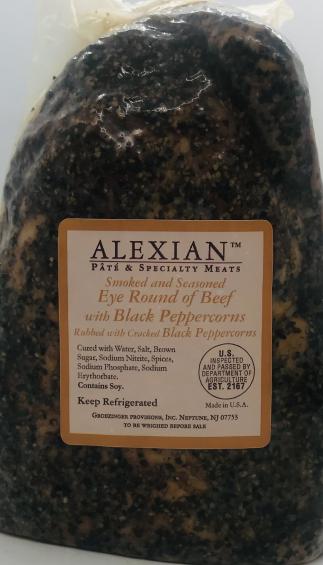 Alexian Eye Round of Beef With Black Peppercorns (lb.)