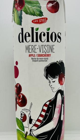 Delicios Apple-Cherry Nectar 1L.