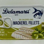 Delamaris Mackerel Fillets in Olive Oil 125g.