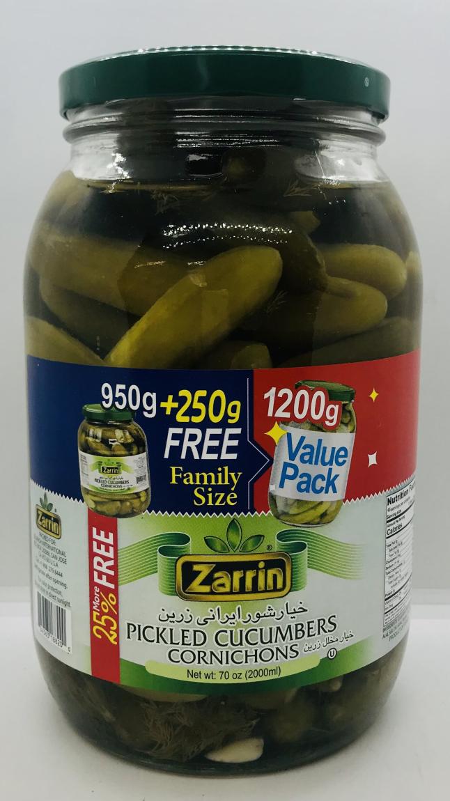 Zarrin Pickled Cucumbers Cornichons 2L.