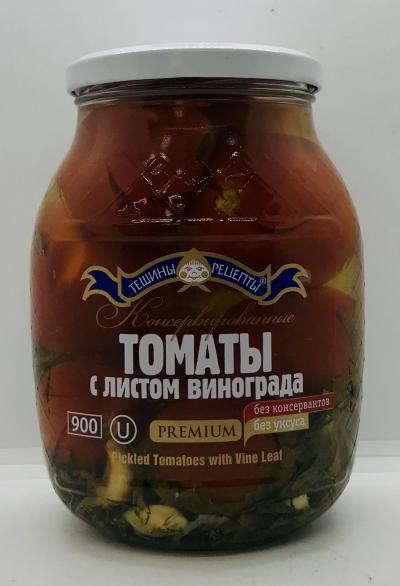 Teshini Retsepti Tomatoes w. Vine Leaf 840g.