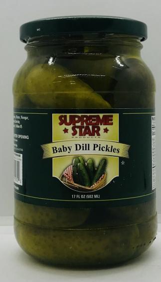 Supreme Star Baby Dill Pickles 502ml.