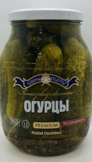 Teshini Retsepti Pickled Cucumbers Premium 840g.