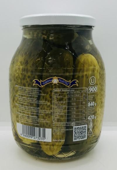 Teshini Retsepti Pickled Cucumber w. Currant Leaf 840g.