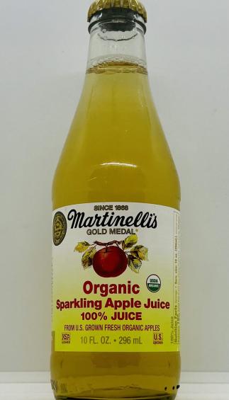 Martinellis Organic Sparkling Apple Juice 296mL.