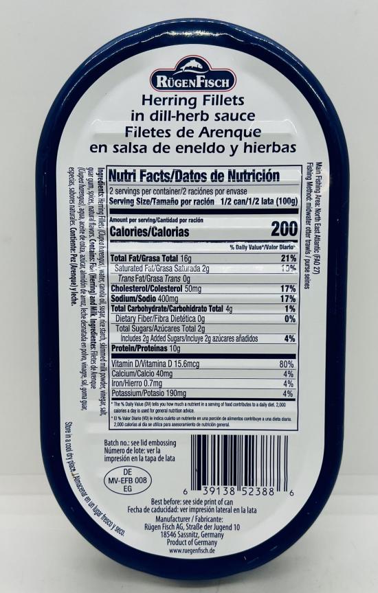 RugenFisch Herring Fillets 200g.