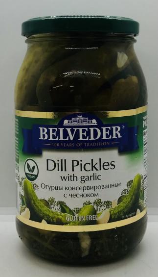 Belveder Dill Pickles w. Garlic 850g.