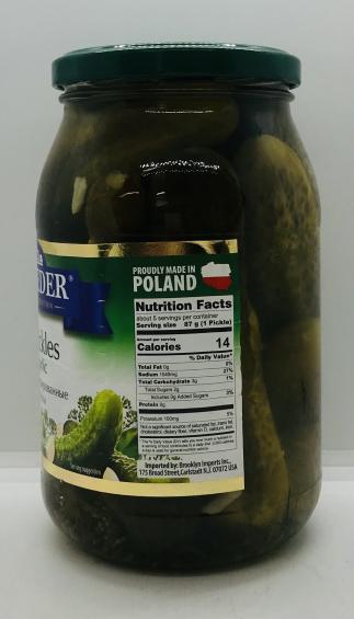 Belveder Dill Pickles w. Garlic 850g.