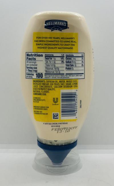 Hellmann's Real Mayonnaise 591mL.