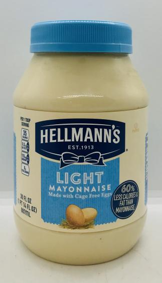 Hellmann's Light Mayonnaise 887mL.