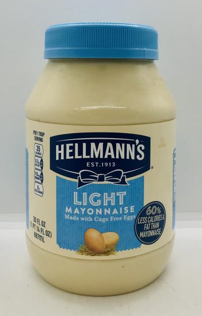 Hellmann's Light Mayonnaise 887mL.