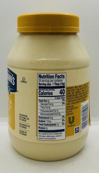 Hellmann's Canola Mayonnaise Dressing 887mL.