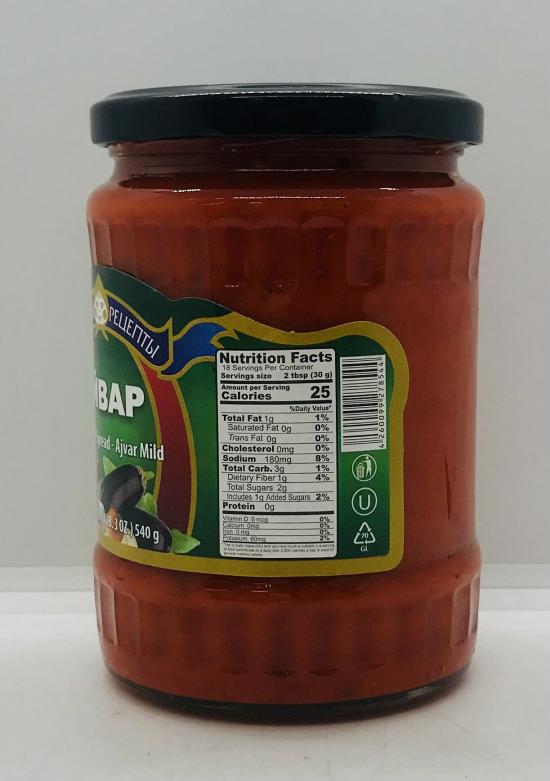 Teshini Retsepti Ajvar Mild 540g.